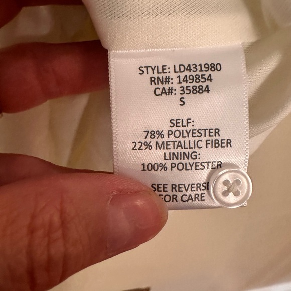 Sage The Label Ivory and Gold Mini Dress - Picture 4 of 5